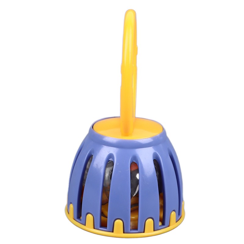 Handled Cage Bell Babies Rattle Orff Plastic Kids Music Percussion