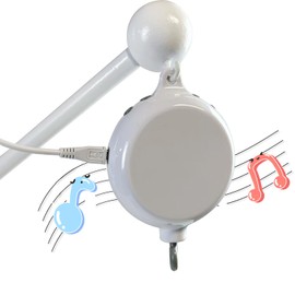 HLEEDUO Crib Mobile Motor Music Box,mobile music box spinner Built-in Memory Card to Download Music,Arbitrary Volume,Portable Sound Machine Mobile Spinner