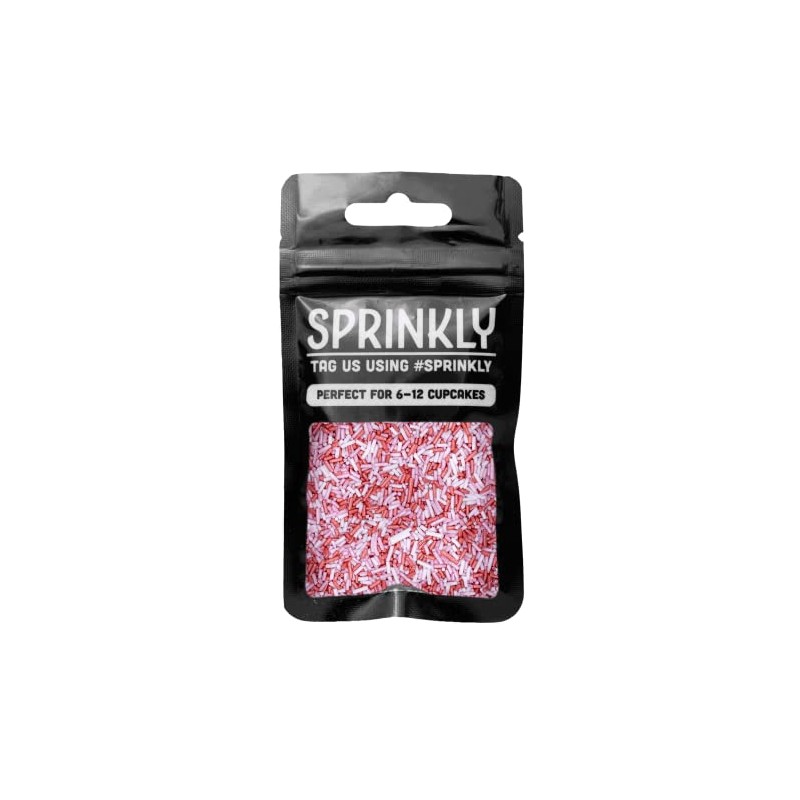 SPRINKLY - Glimmer Sugar Strands - Pink, Red & White