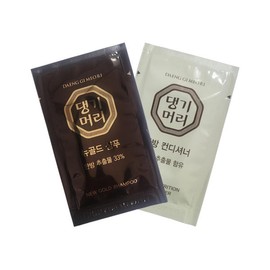 일회용 댕기머리 한방 샴푸+컨디셔너(린스) 100개 여행용 파우치 1회용 Disposable One-Time Use Shampoo and Conditioner Packets (100pcs) Travel Size