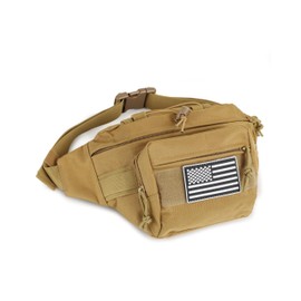 Movker Tactical Waist Pack for Men, Concealed Carry Fanny Bag for Hunting, Trekking, Fishing, EDC, and Outdoor Gear (Desert Tan)