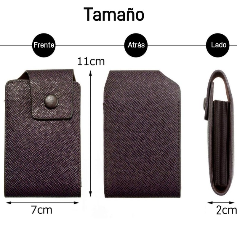 9 Tarjetas de crédito Titular, PU Cuero, RFID Bloqueo, 2