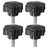 sourcing map 4pcs Star Knobs M8 x 20mm 304 Stainless
