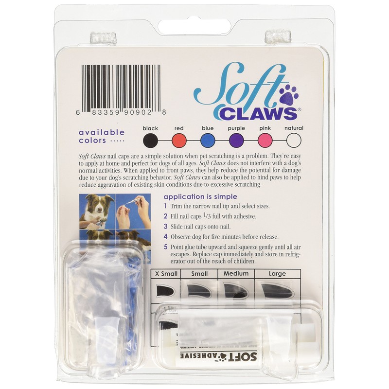 Canine Soft Claws Dog Nail Caps Take Home Kit, Small,