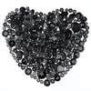 Bememo 600 Pieces Black Assorted Sizes Buttons Round Resin Button