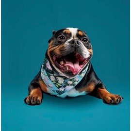 Pooch Mode Floral Collage Bandana (Large)
