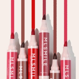 Pink Lip Tint Marker Lip Liner Hydrating And Waterproof Formula, Smudge Proof Water Lip Stain Long Lasting High Pigmented Matte Liquid Lip Liner, Easy To Color, Precise Chisel Tip Marker Pen(01# PINK)