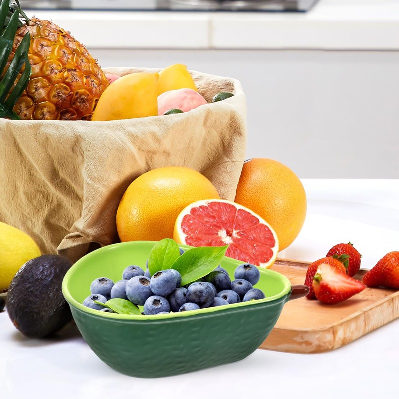 Cabilock Avocado Shaped Ceramic Bowl for Salad Fruits Desserts and