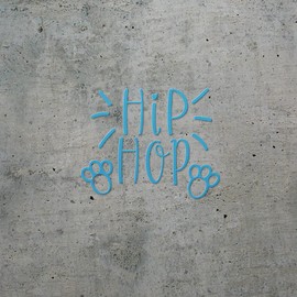 Decal Stickers of Easter Hip Hop (Azure Blue) (Set of 2) Premium Waterproof Vinyl Decal Stickers for Laptop Phone Accessory Helmet Car Window Mug Tuber Cup Door Wall Decoration - ANDsticd45742BE