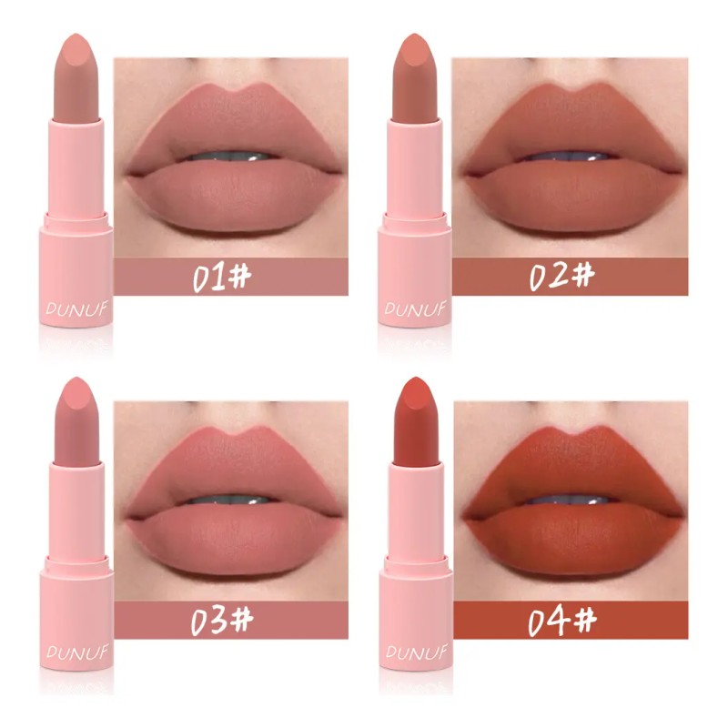 Dunuf 1pz Barra De Labios Mate Aterciopelado Duradero