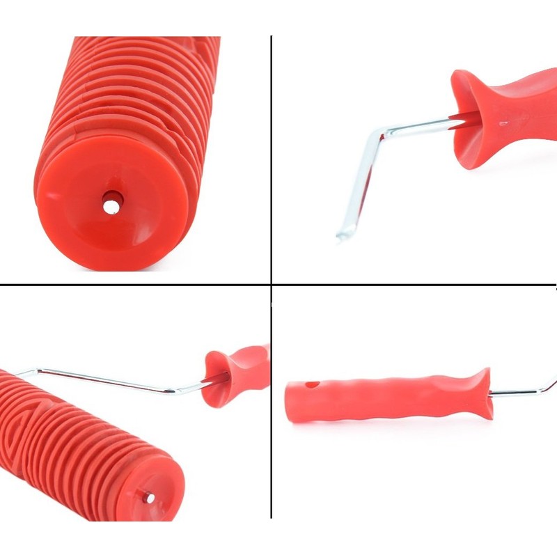 BUUEERR 7" DIY Patterned Paint Roller Decorative Rubber Roller Decorative