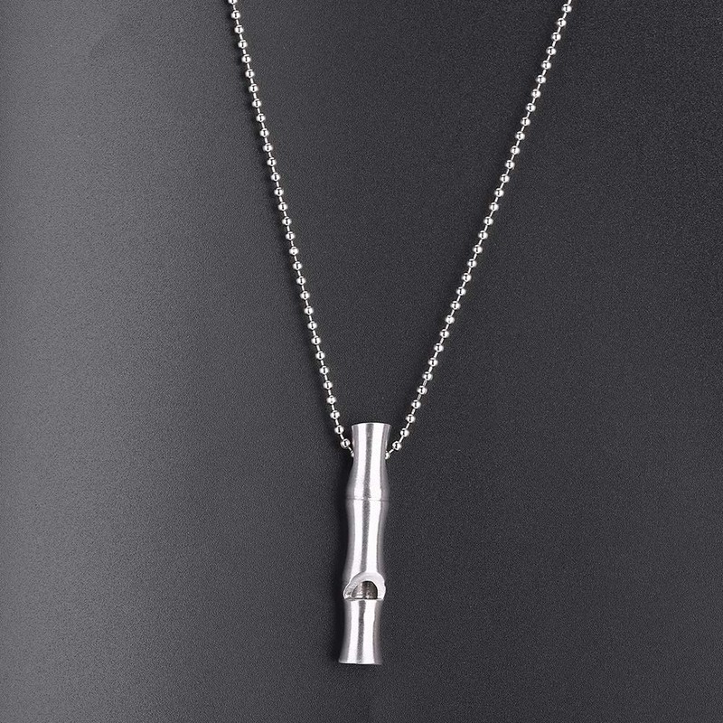 Ejoyous Stainless Steel Whistle, Whistle Signal Whistle with Collar Dog