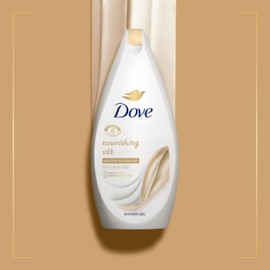 Dove Nourishing Silk Body Wash microbiome-gentle for softer, smoother skin after one shower 450 ml