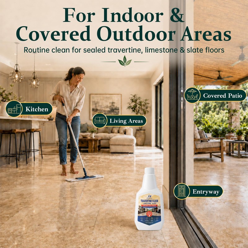 Stone Floor Cleaner for Travertine Floor, Limestone & Slate, Gentle