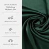 Fishers Finery 25mm 100% Pure Mulberry Silk Pillowcase (Dark Green