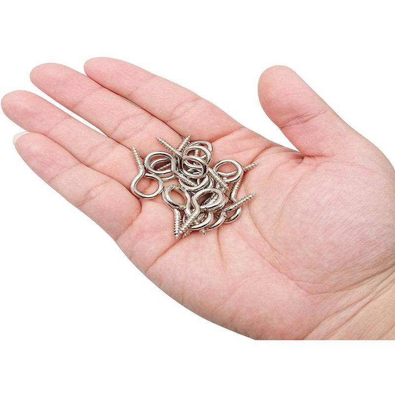 1 Inch Small Screw Eyes Metal Screw Hooks Ring Screws