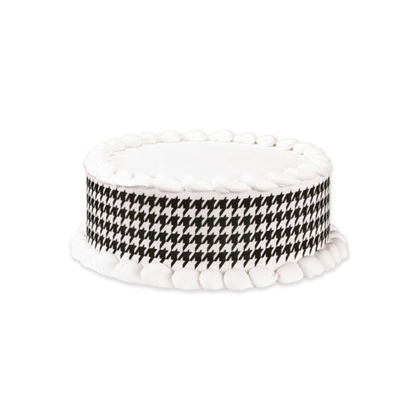Houndstooth Pattern Edible Side Strip - Edible Cake Topper - D588
