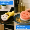 Smilly Dual Cleaning Sponge 3pcs - Scrubbers for Dishes and