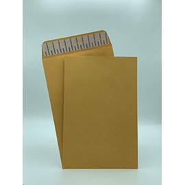 500 Minas Envelope 6" x 9" Catalog Envelope (Open End) Peel & Seal, Premium 24lb. Brown Kraft, 500 Envelopes