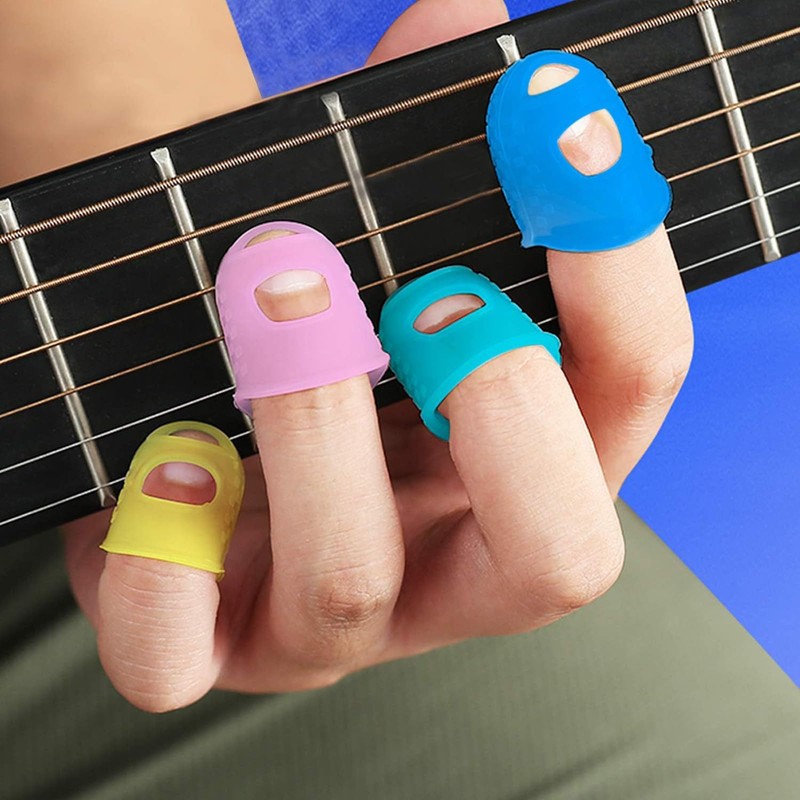 Rubber Finger Tips Guard, 30 Pieces in 10 Colors