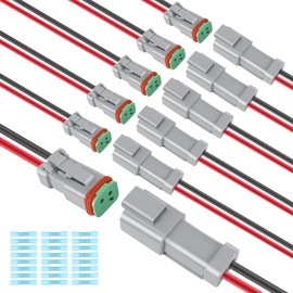 6 Kit Deutsch DT 2 pin Grey Male Female Wiring Harness