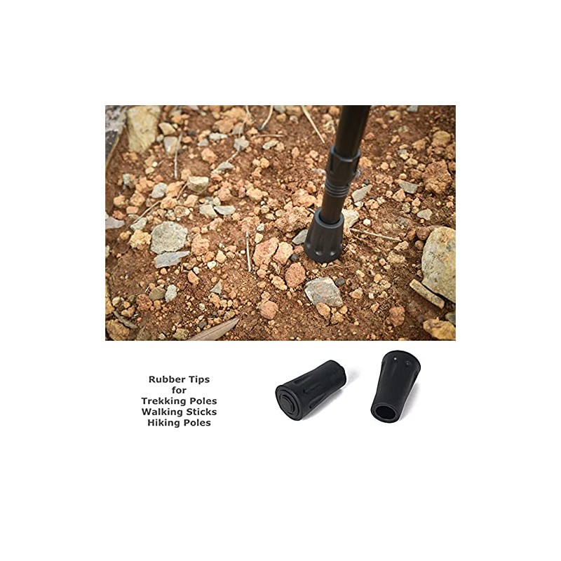 Walking Stick Tips Rubber 4 Pack Trekking Pole Tips Replacement