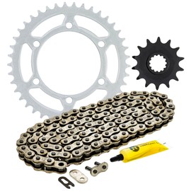 NICHE Drive Sprocket Chain Combo for Kawasaki Ninja 400 Front 14 Rear 41 Tooth 520 Standard 106 Links