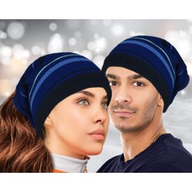 Rockjock mens neck warmer, scarf, hat, hood, snood - reversible (Blue/Black)