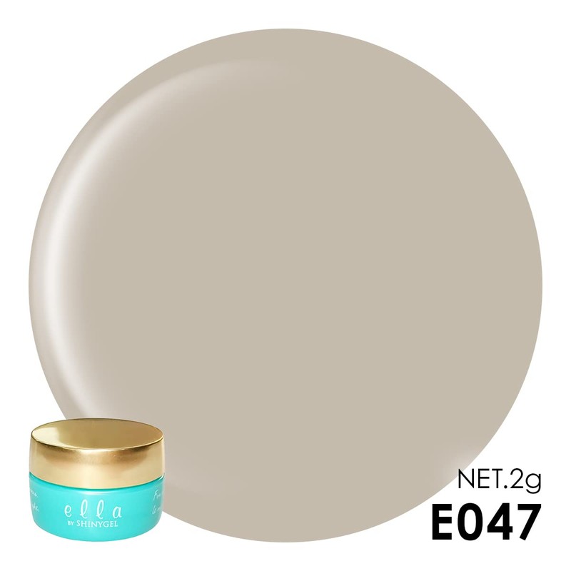 ella BY SHINYGEL E047 Color Gel, Smoke (Elabai Shiny Gel),