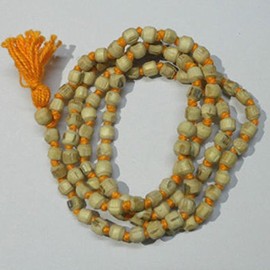 Odisha Bazar Tulsi Beads Mala For Removing Inner Doshas Awakening Chakras White