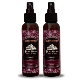 Black Canyon Vanilla Ginger & Brown Sugar Scented Hair Detangler with Argan Oil, 4 Oz (2 Pack)