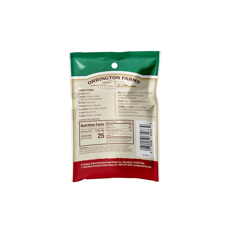 Orrington Farms Slow Cookers Seasoning Mix, 2.5 Oz, Tender Pot
