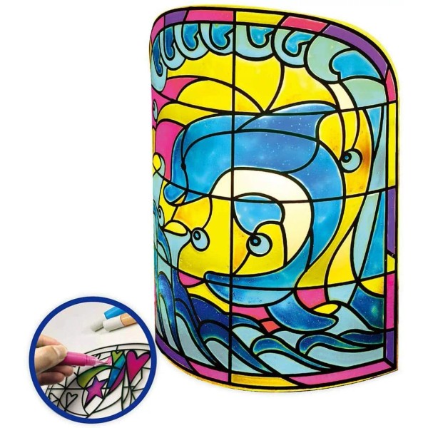 HearthSong Color-Your-Own LED Ocean Lamp - Approx. 8-2/3'' H