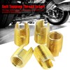 50 Pieces Self-Tapping Thread Insert, Brass Tone Thread Slotted Inserts
