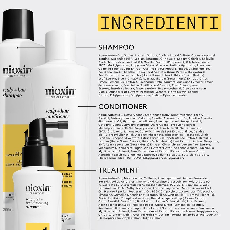 Nioxin Kit #1 de Crecimiento de Cabello, para Cabello Natural