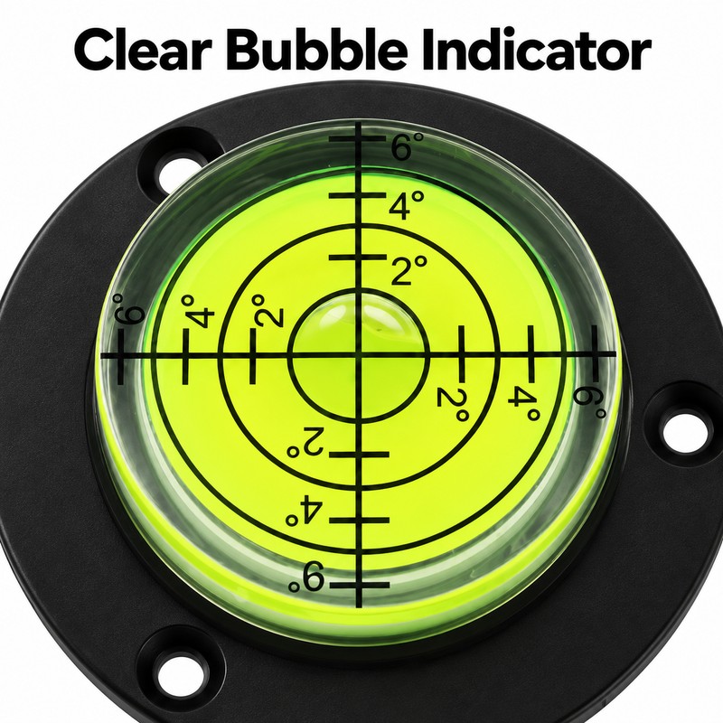 Round Bubble Level Tool – Circular Spirit Level Gauge with