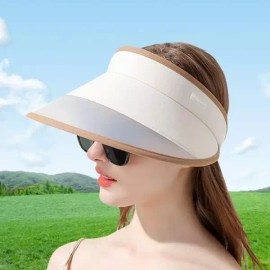 KL3345940 여름 와이드 모자 햇빛가리개 돌돌이 썬캡 여성 골프 [베이지] Summer Wide Brim Hat Sunshade Roll-Up Sun Cap for Women Golf [Beige]