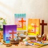 Kosiz 24 Pcs He Is Risen Gift Bags Easter Paper