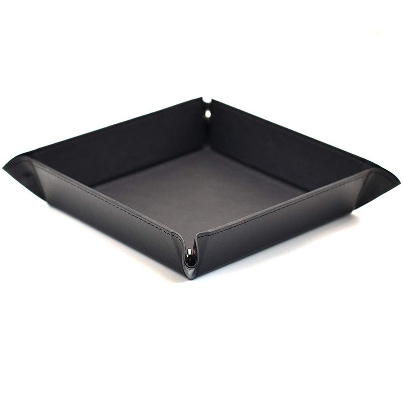 HDdais Dice Rolling Tray - Eco Friendly Leather Collapsible Dice