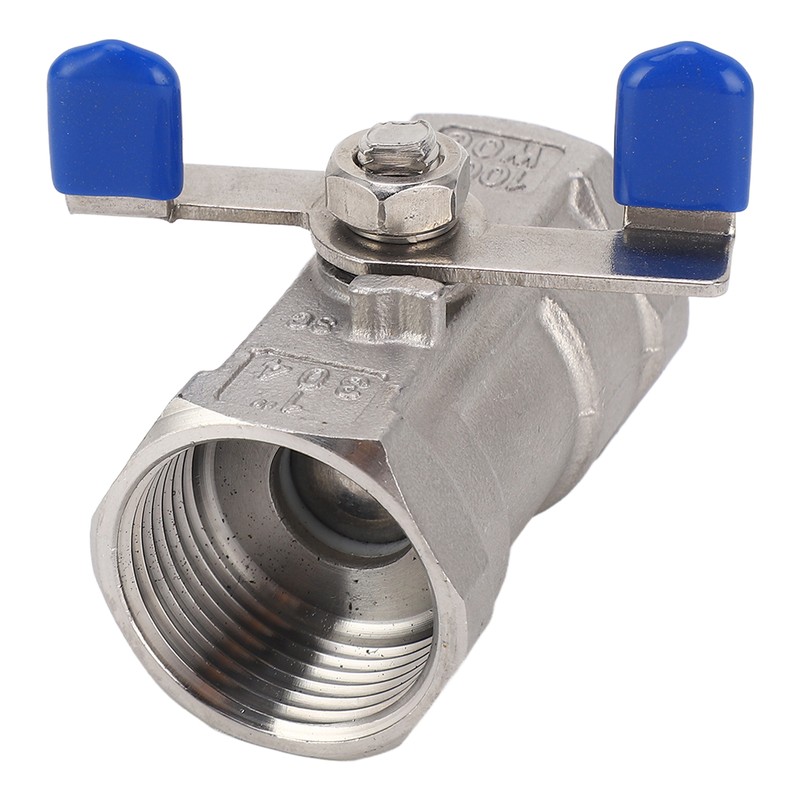 1in Full Port Ball Valve Stainless Steel Butterfly Shape Double