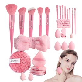 Make up Brush Set | Foundation Eyeshadow Brushes Makeup Kit,Portable Soft Bristles Eye Shadows Concealers Tools for Women Beginners Professionals