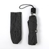 Umbrella UV Protection Windproof Automatic Foldable Portable Auto Stripe Black