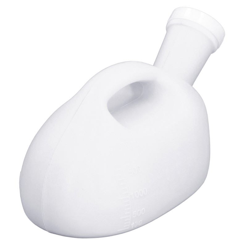 Male Urine Bottle 2000ml Ergonomic Large Opening Strong Plastic Large