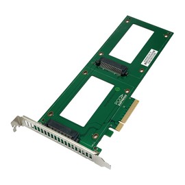 Dual U.2 (SFF-8639) to PCIe 4.0 x8 Adapter Card - Compatible with Servers/NAS/Desktop Storage Systems