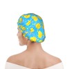 Yellow Rubber Ducks Shower Cap For Women Adjustable Double Waterproof