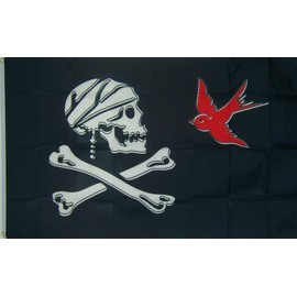 JACK SPARROW PIRATE SKULL & BONES FLAG NEW 3x5ft DOUBLE SIDED premium quality