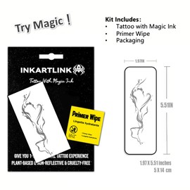 INKARTLINK Semi Permanent Tattoo, party tattoo, beautiful and realistic design, fun tattoo experience, cruelty-free, non-reflective, waterproof (Love ink)