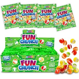 Mamiz Fun Crunch Freeze Dried Candy – Sour Mix Fruit Flavor, 36-Unit Bulk Display Box – (36) Individual 10g Snack Packs – Tangy & Crunchy Sweet Treats – Gluten Free, Nut Free, Kosher – Perfect for Retail, Birthdays, and Large Events