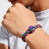40PCS Rainbow Color Skull Spacer Beads, Alloy Skeleton Beads Bulk