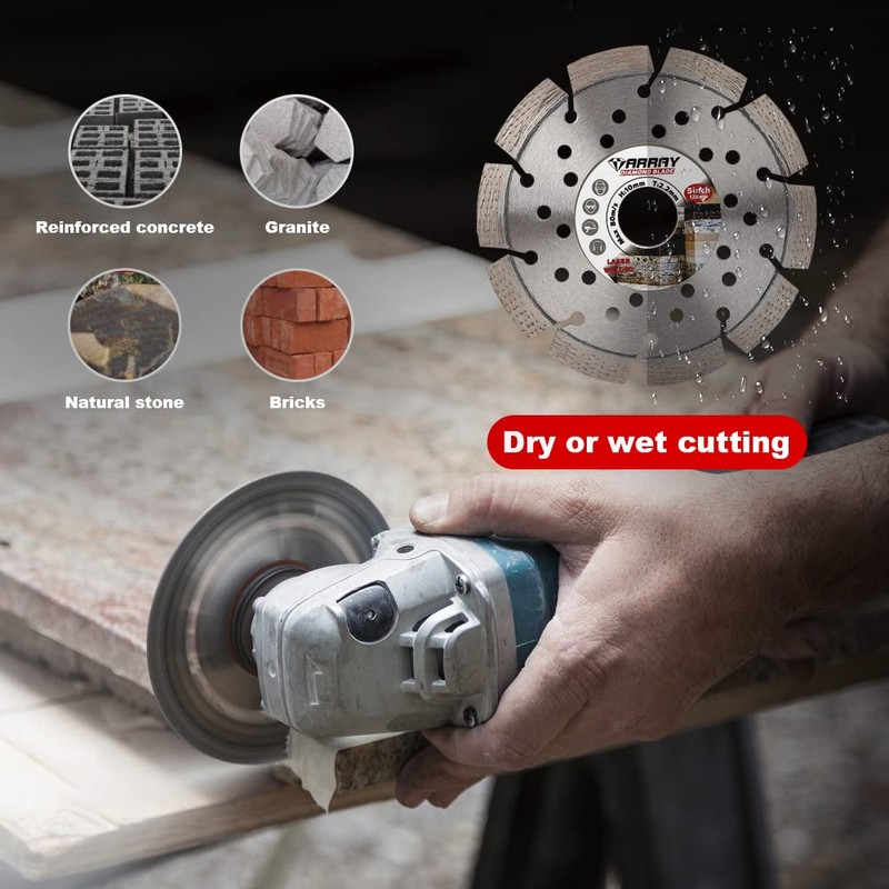 Casaverde 5" Segment Diamond Blade Granite Blade for Cutting Stone,Marble,Granite,Brick,Masonry,Concrete